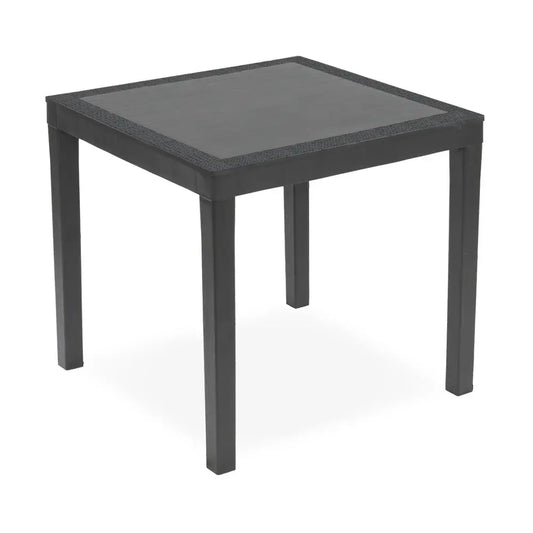 Tavolo in resina Ago antracite 78x78x73h