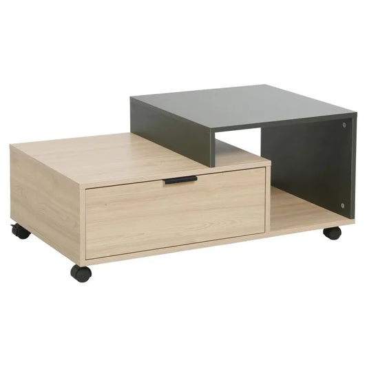 Tavolino Aladin naturale/verde cm 90x50x40h