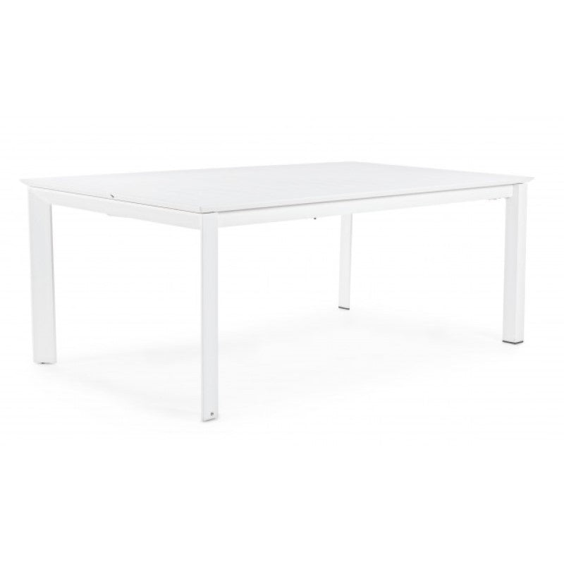 Tavolo Konnor in alluminio bianco cm 200-300x110x76h
