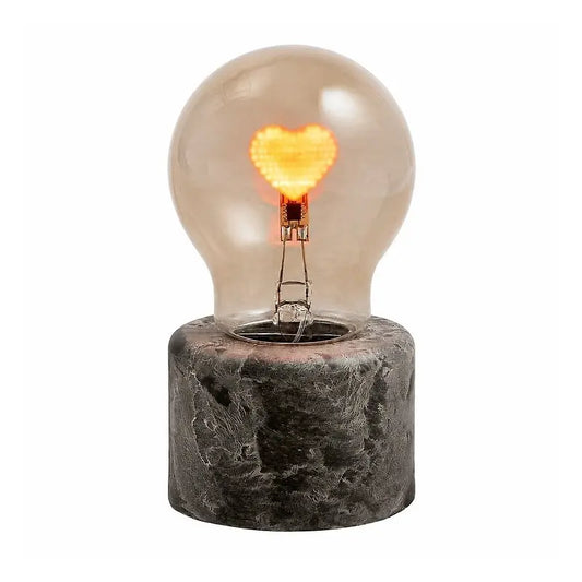 Lampada da tavolo con cuore Ø8 × H13.5 cm