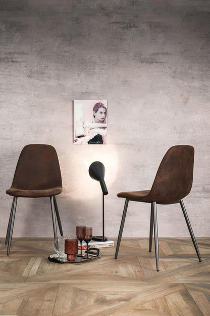 4x Sedia in Similpelle 44cm x 50cm H. 84cm