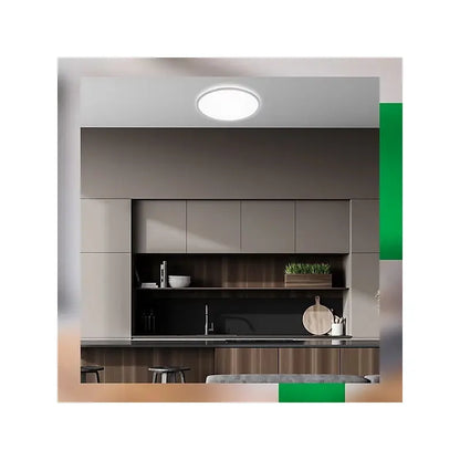 Plafoniera LED Briloner bianca con finitura cromo opaco 8,5W 1800 lm Ø 33 cm luce naturale 4000K