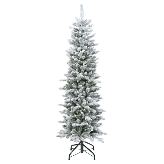 Albero di Natale Slim Fir verde innevato Ø53 × H150 cm
